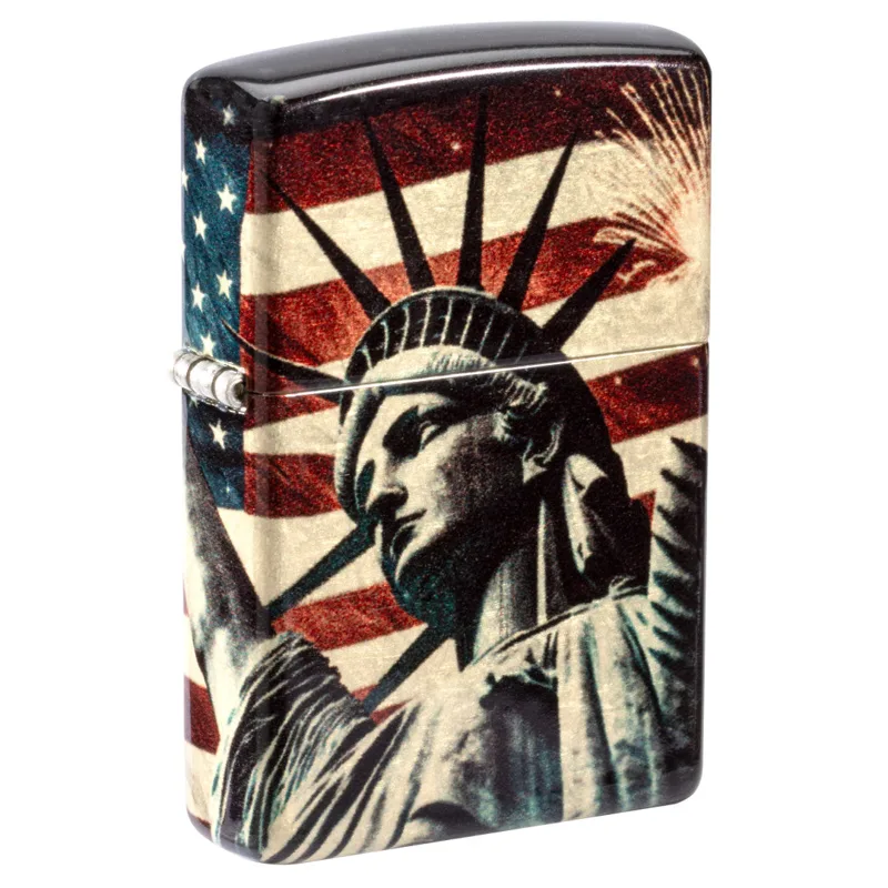 Zippo Windproof Lighter — Americana & Patriotic Spark of Liberty Design