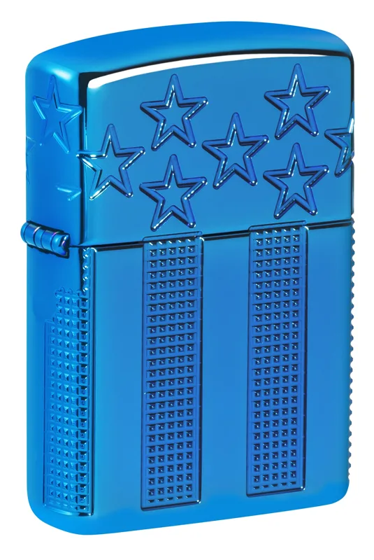 Zippo Windproof Lighter — Americana & Patriotic Stars and Stripes Design
