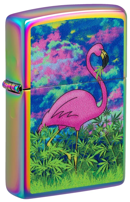 Zippo Windproof Lighter — Animals & Wildlife Flamingo Fields Design