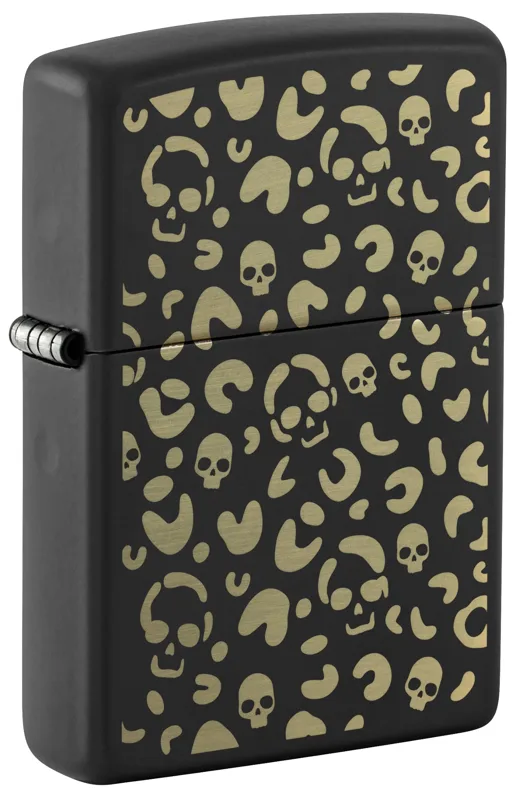 Zippo Windproof Lighter — Animals & Wildlife Leopard Skulls Design