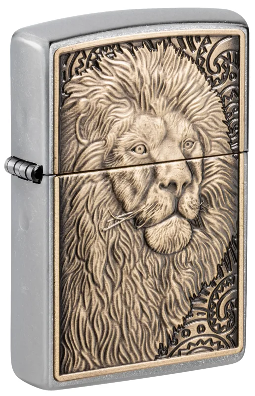 Zippo Windproof Lighter — Animals & Wildlife Lion Emblem