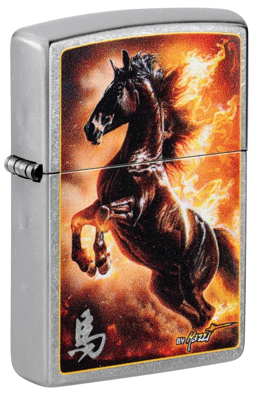 Zippo Windproof Lighter — Animals & Wildlife Mazzi® Fire Stallion Design