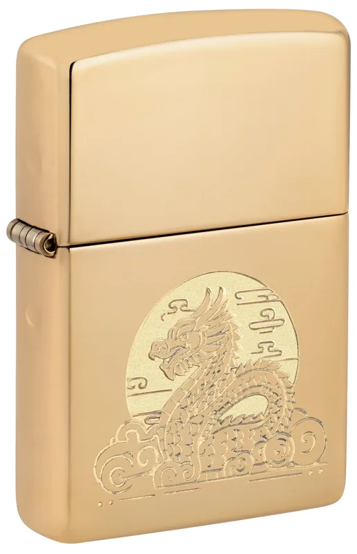 Zippo Windproof Lighter — Animals & Wildlife Moon Dragon Design
