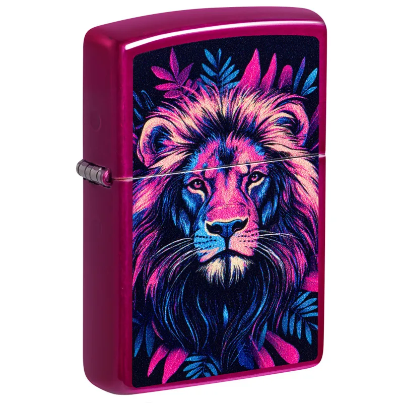 Zippo Windproof Lighter — Animals & Wildlife Multicolor Lion Design