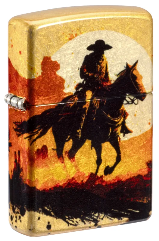Zippo Windproof Lighter — Animals & Wildlife Racing Wrangler Design