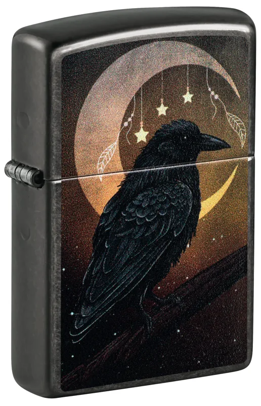 Zippo Windproof Lighter — Animals & Wildlife Raven Moon Design
