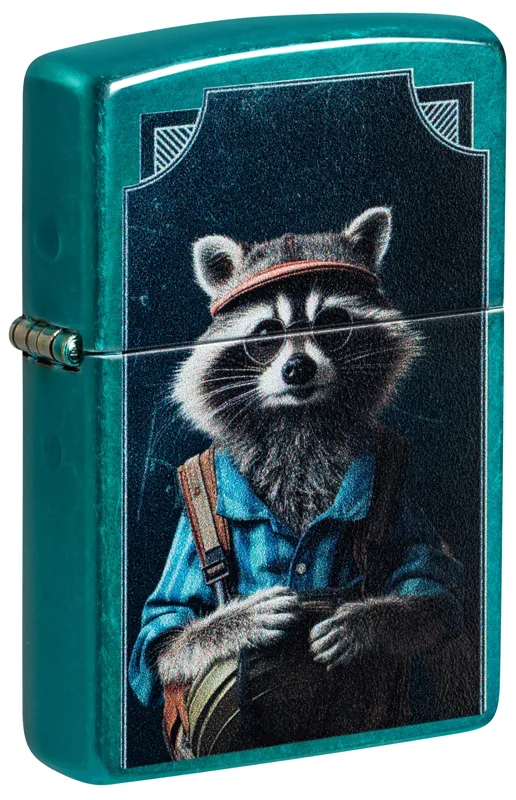 Zippo Windproof Lighter — Animals & Wildlife Refined Raccoon Design