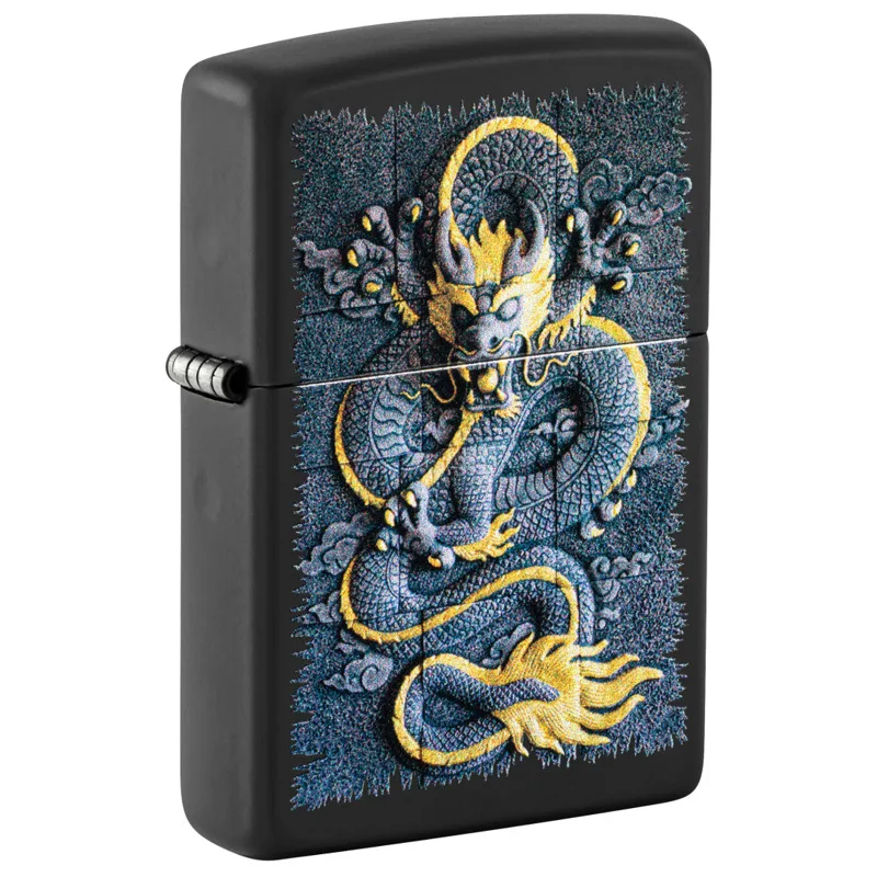 Zippo Windproof Lighter — Animals & Wildlife Stone Dragon Design