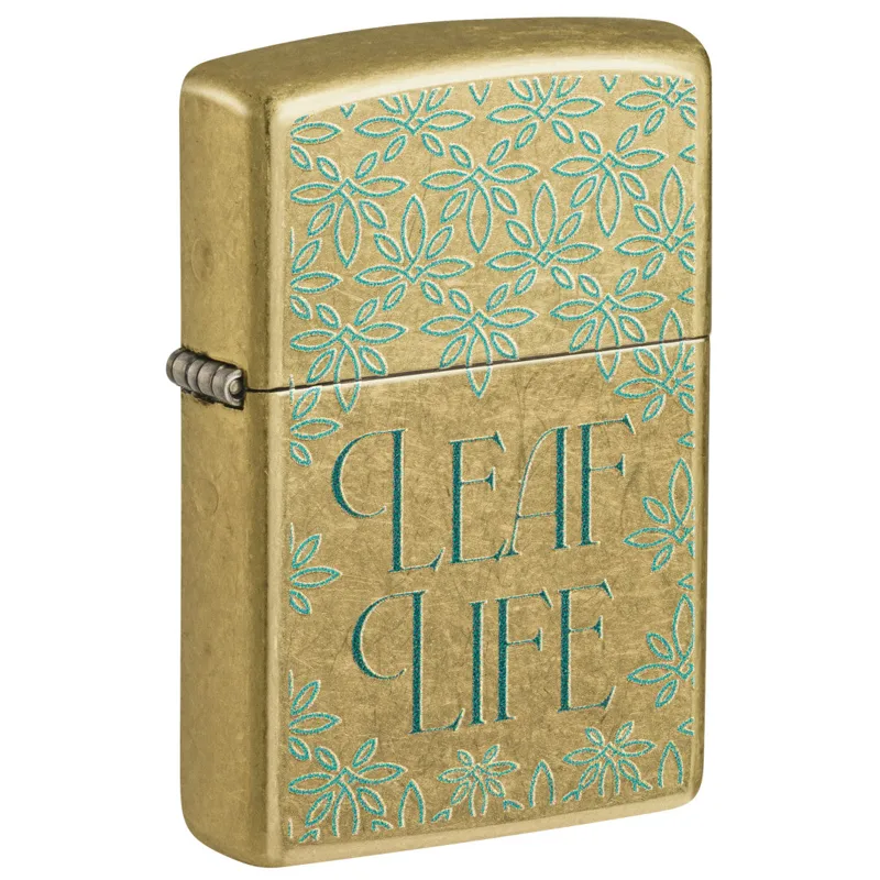 Zippo Windproof Lighter — Cannabis & Counterculture Leaf Life Design