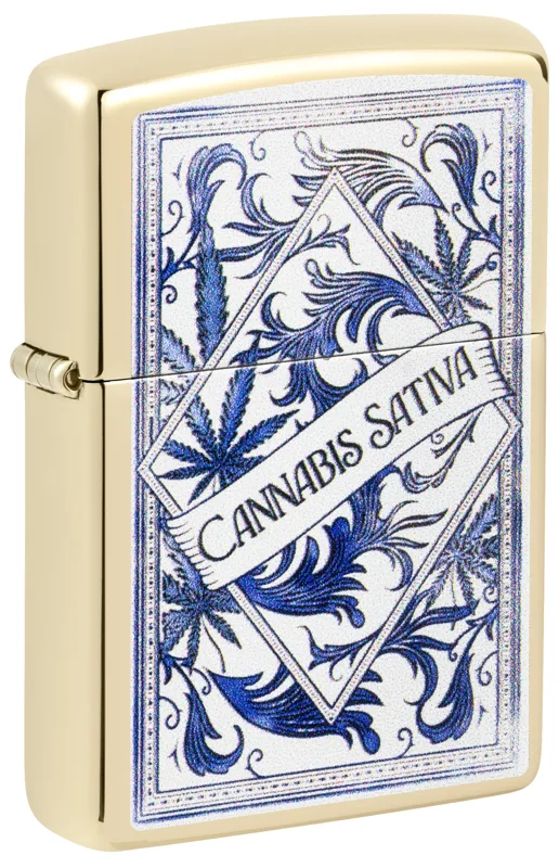 Zippo Windproof Lighter — Cannabis & Counterculture Sativa Serenity Design