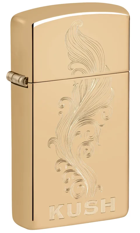 Zippo Windproof Lighter — Cannabis & Counterculture Slim® Kush Design