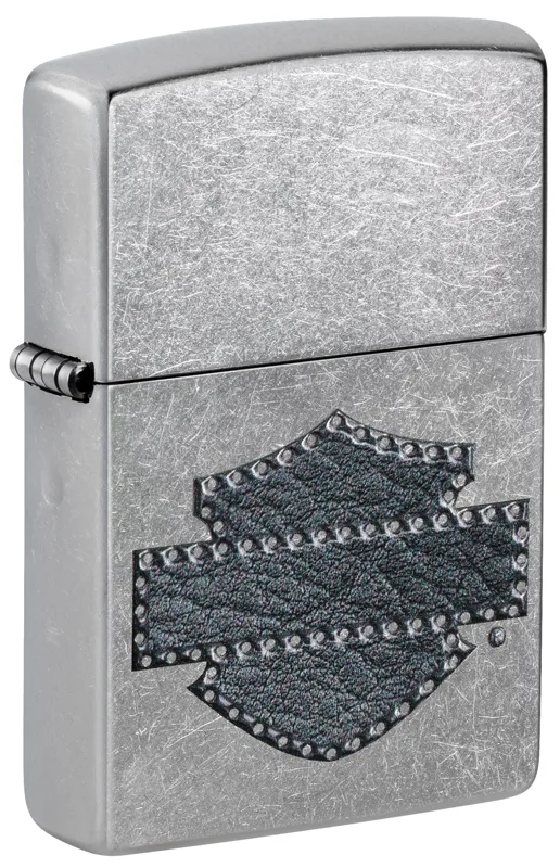 Zippo Windproof Lighter — Cars & Motorcycles Harley-Davidson® Leathered Logo Design