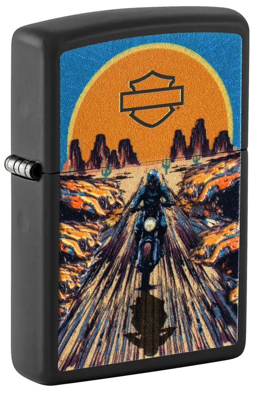 Zippo Windproof Lighter — Cars & Motorcycles Harley-Davidson® Texture Print Design