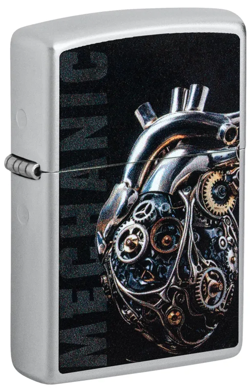 Zippo Windproof Lighter — Cars & Motorcycles Mechanical Heart Design