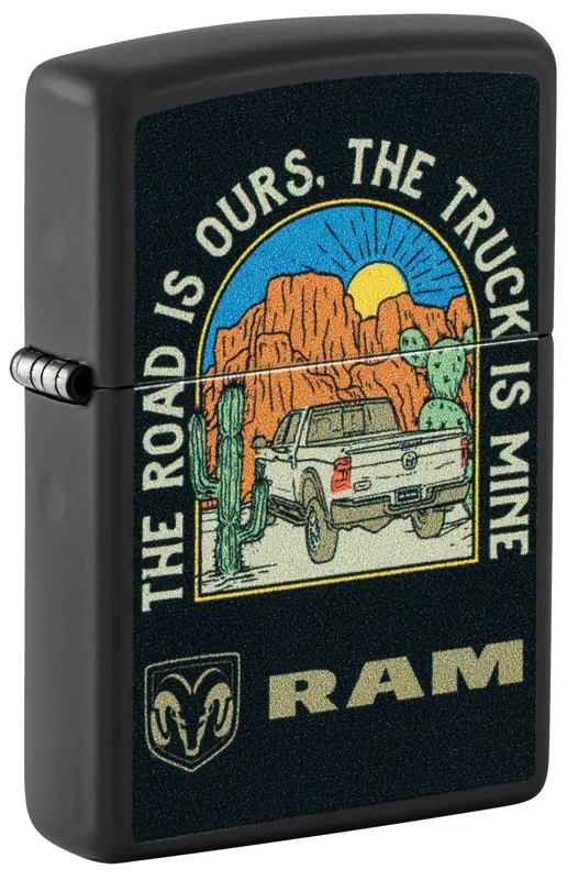 Zippo Windproof Lighter — Cars & Motorcycles RAM The Truck is Mine Design