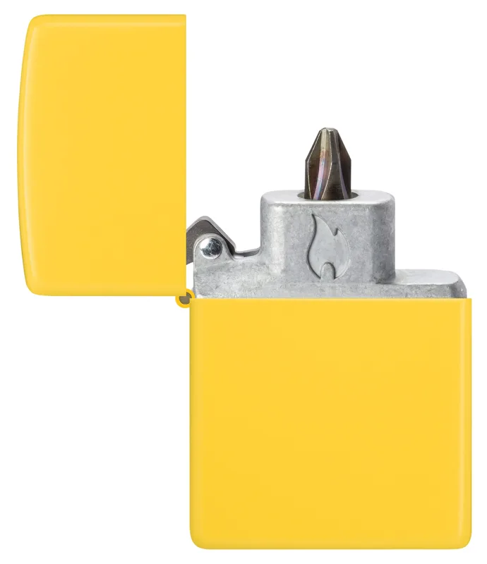 Zippo Windproof Lighter — Classic Base Models Bit Safe Screwdriver with Sunflower Case