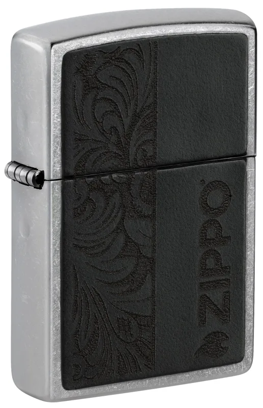 Zippo Windproof Lighter — Classic Base Models Black Leather Emblem - Zippo Design