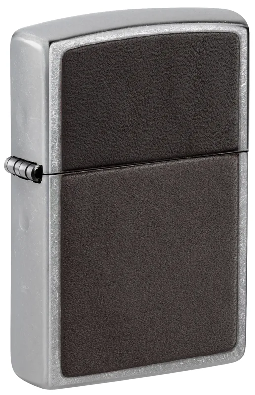 Zippo Windproof Lighter — Classic Base Models Brown Leather Emblem