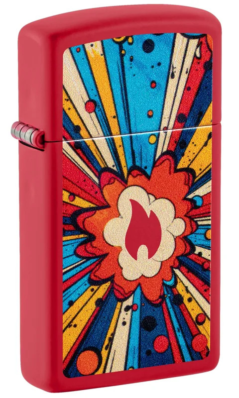 Zippo Windproof Lighter — Classic Base Models Comic Blast Design