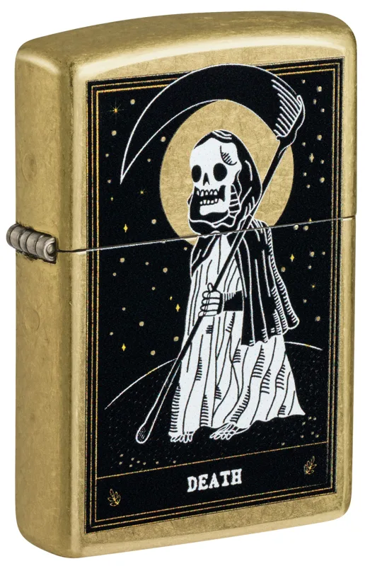 Zippo Windproof Lighter — Horror & Skulls Death Card Design