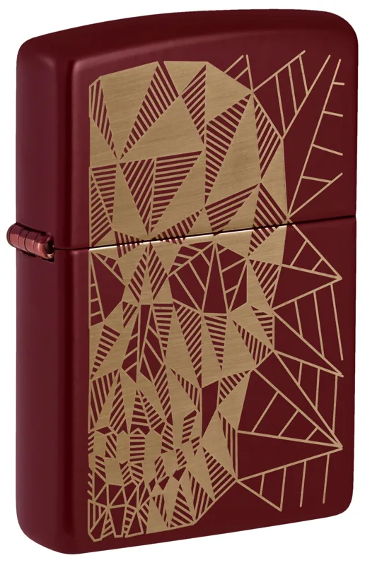 Zippo Windproof Lighter — Horror & Skulls Geometric Skull Design