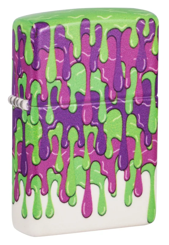 Zippo Windproof Lighter — Horror & Skulls Glowing Slime Design