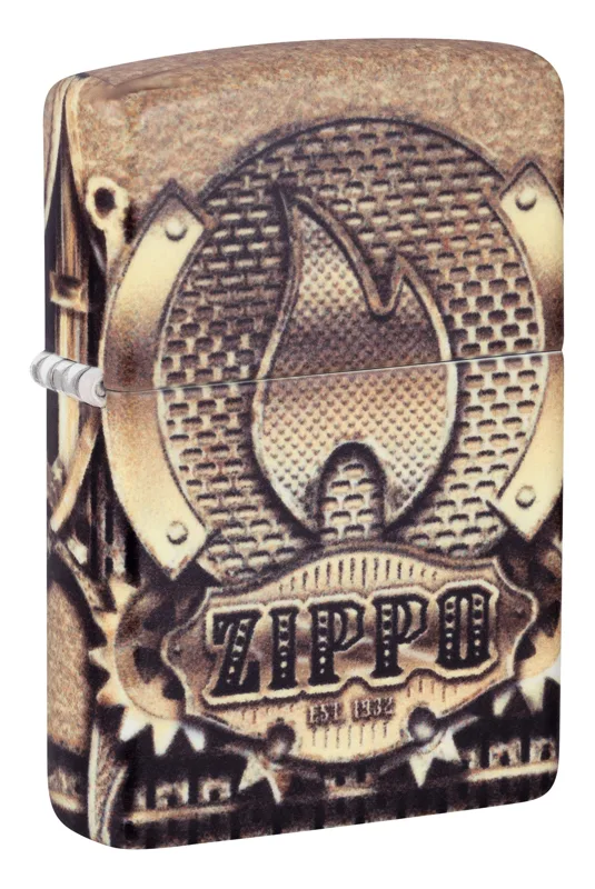 Zippo Windproof Lighter — Industrial & Occupations Glowing Gears Design