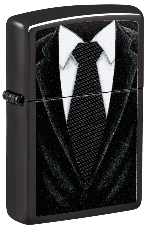 Zippo Windproof Lighter — Love & Sayings Black Tie Design