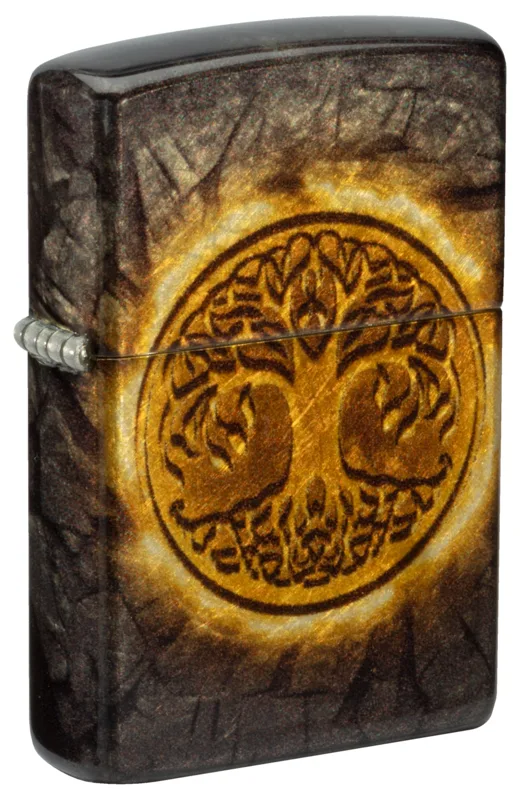 Zippo Windproof Lighter — Love & Sayings Gleaming Tree of Life Design