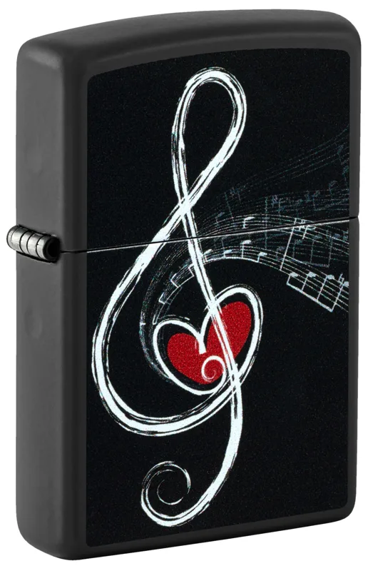 Zippo Windproof Lighter — Love & Sayings Love Clef Design