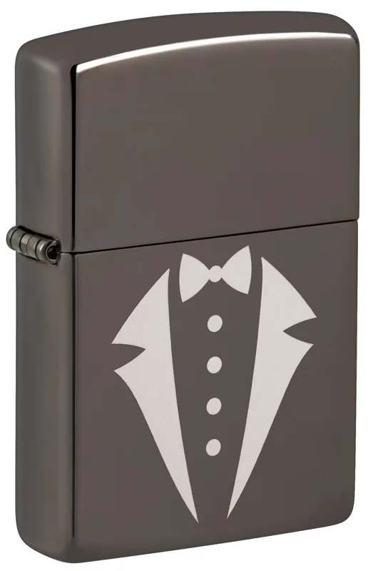Zippo Windproof Lighter — Love & Sayings Tuxedo & Bowtie Design