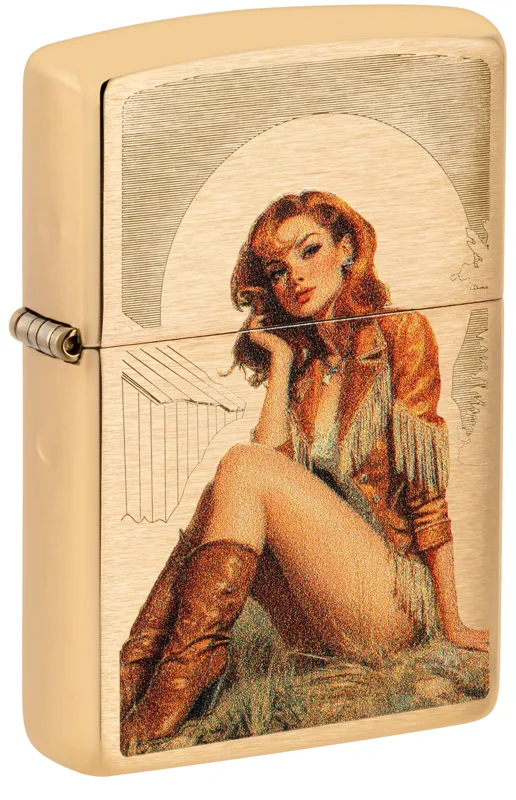 Zippo Windproof Lighter — Love & Sayings Western Pinup Design