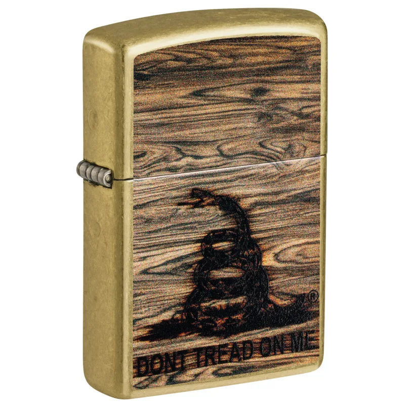 Zippo Windproof Lighter — Military Dont Tread On Me® Woodburn Design