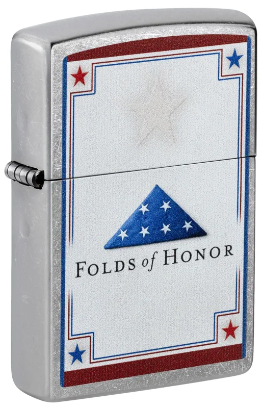 Zippo Windproof Lighter — Military Folds of Honor Stars Design