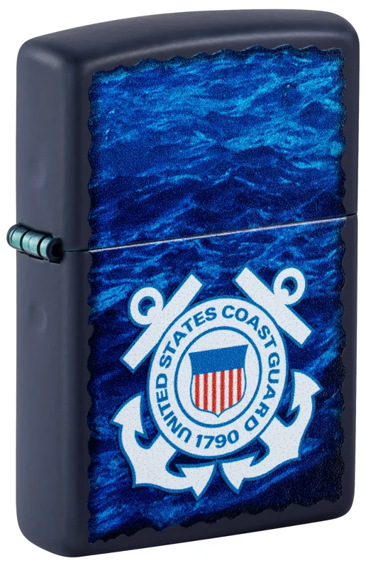 Zippo Windproof Lighter — Military U.S. Coast Guard Waves Design