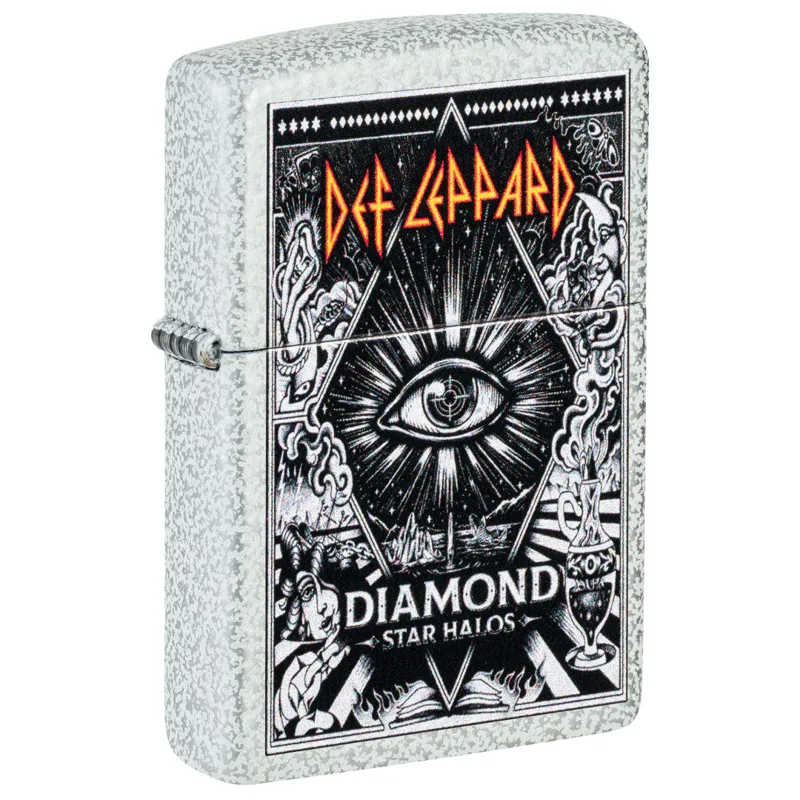 Zippo Windproof Lighter — Music & Entertainment Def Leppard Diamond Star Halos Design