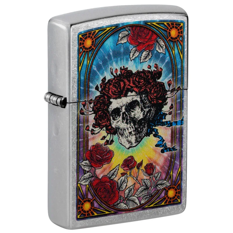 Zippo Windproof Lighter — Music & Entertainment Grateful Dead Skull and Roses Design