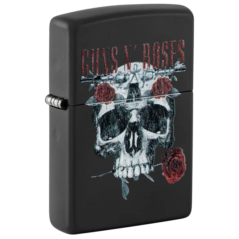 Zippo Windproof Lighter — Music & Entertainment Guns N' Roses Flower Skull Design