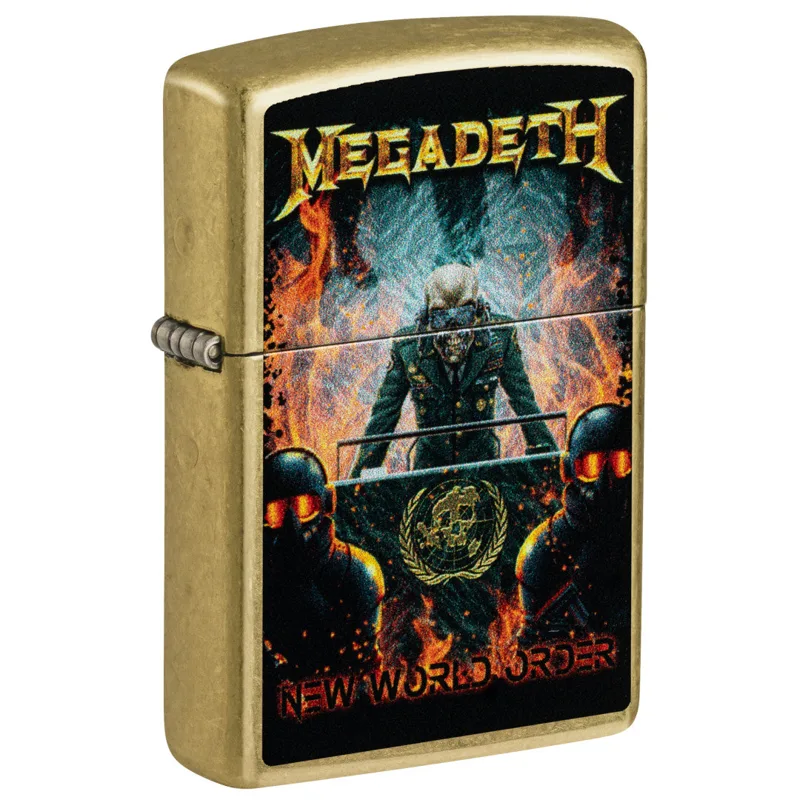 Zippo Windproof Lighter — Music & Entertainment Megadeth New World Order Design