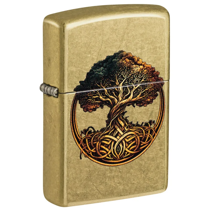 Zippo Windproof Lighter — Nature & Outdoors Knotted Tree of Life Design