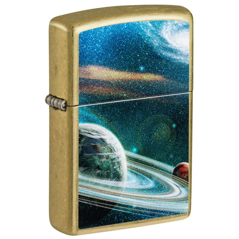 Zippo Windproof Lighter — Nature & Outdoors Space Rings Design