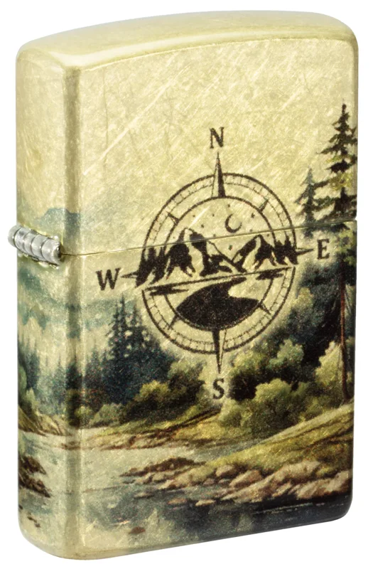 Zippo Windproof Lighter — Nature & Outdoors Watercolor Wilderness Design