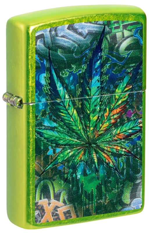 Zippo Windproof Lighter — Patterns & Artistic Graffiti Leaf Design