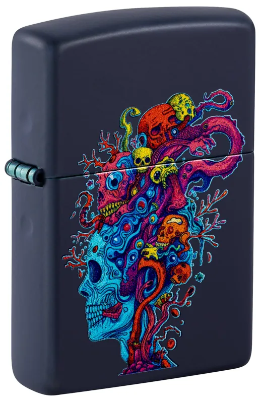 Zippo Windproof Lighter — Patterns & Artistic Skull Reef Design