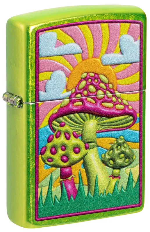 Zippo Windproof Lighter — Patterns & Artistic Spotted Mushrooms Design