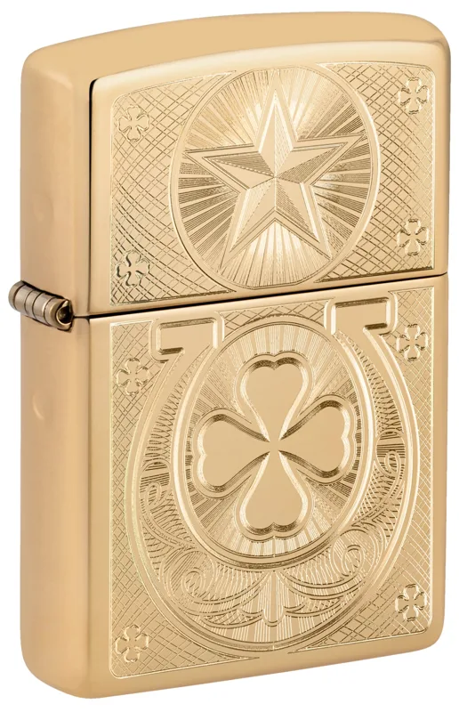 Zippo Windproof Lighter — Sports & Games Lucky Horseshoe Design