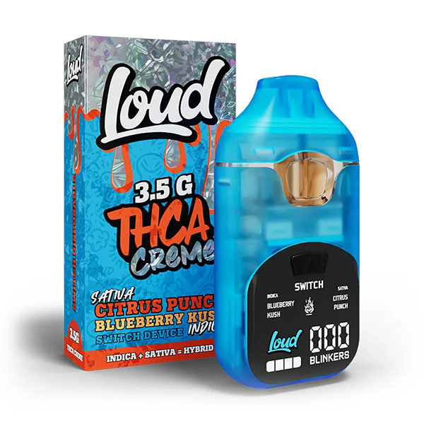 LOUD LOUD THCA CRÈME 3.5G Disposable LOUD THCA CRÈME 3.5G - Citrus Punch (Sativa) x Blueberry Kush (Indica)