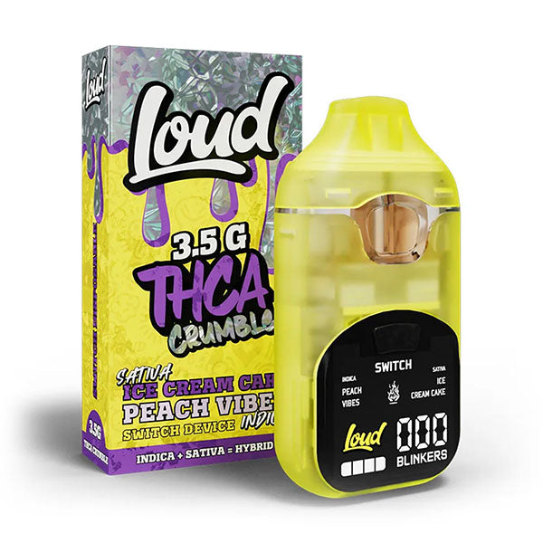 LOUD LOUD THCA CRUMBLE 3.5G Disposable LOUD THCA CRUMBLE 3.5G - Ice Cream Cake (Sativa) x Peach Vibes (Indica)
