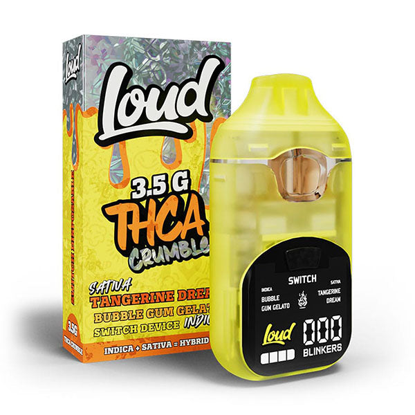 LOUD LOUD THCA CRUMBLE 3.5G Disposable LOUD THCA CRUMBLE 3.5G - Tangerine Dream (Sativa) x Bubble Gum Gelato (Indica)