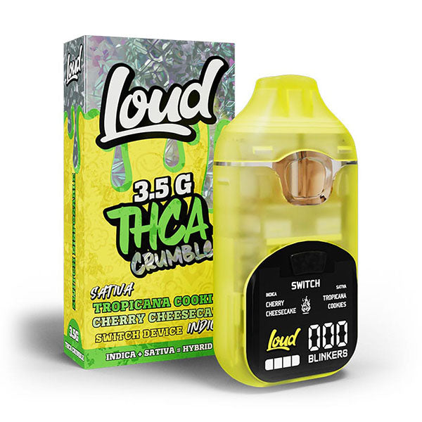 LOUD LOUD THCA CRUMBLE 3.5G Disposable LOUD THCA CRUMBLE 3.5G - Tropicana Cookies (Sativa) x Cherry Cheesecake (Indica)